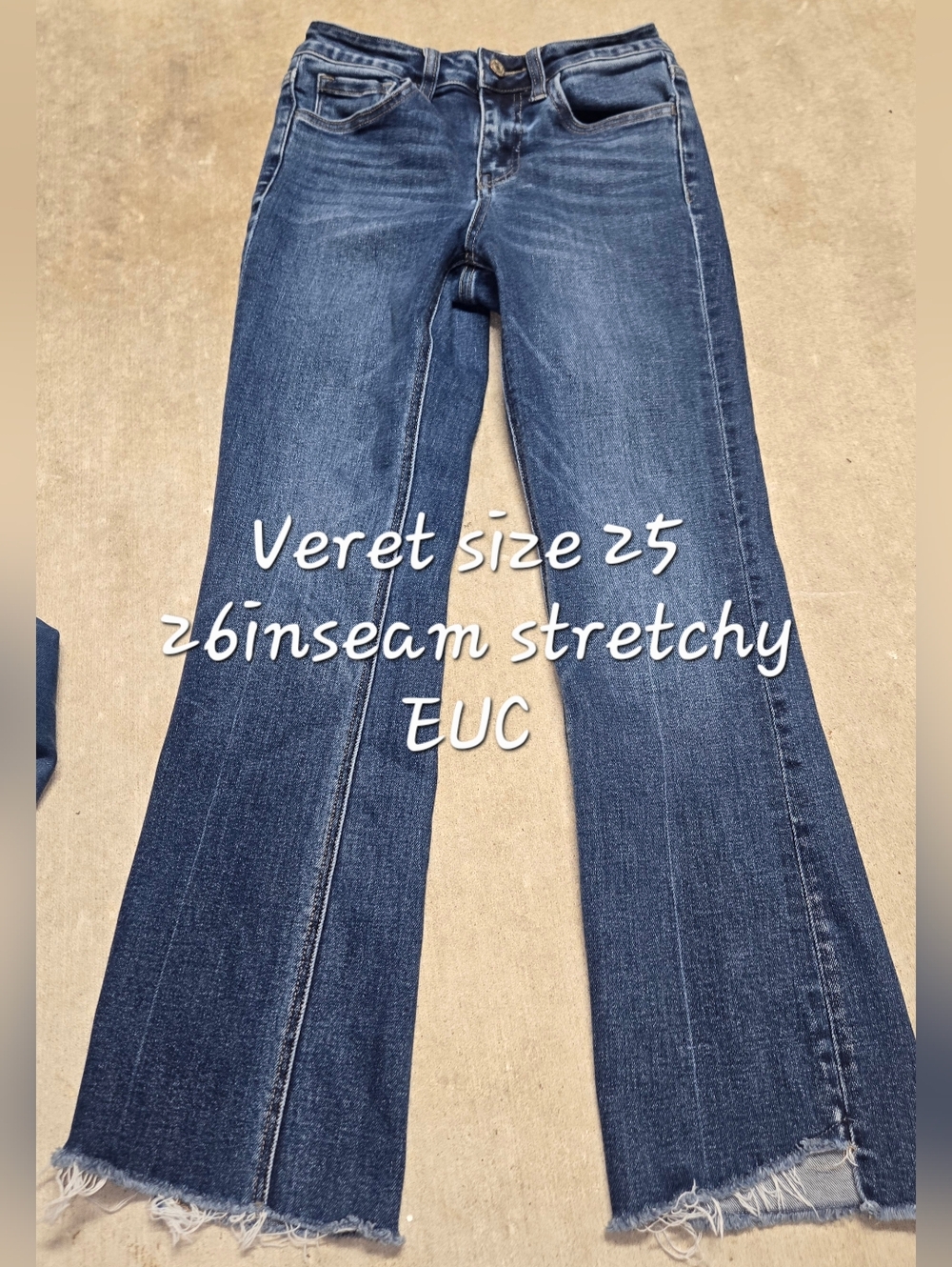 Straight Leg Women's Jeans in Dark Blue - Size 25